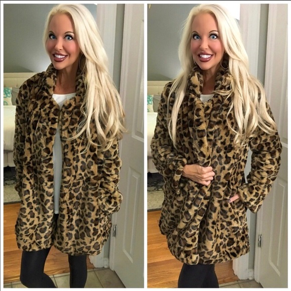 🛍 LAST 1! Leopard Print Faux Fur Teddy Coat! - Picture 2 of 7